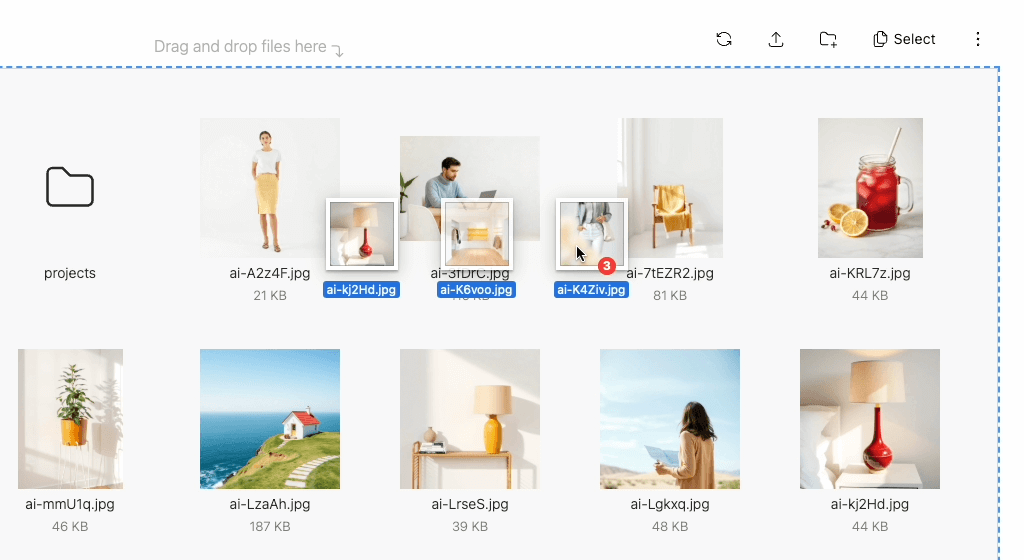 Drag & drop file upload